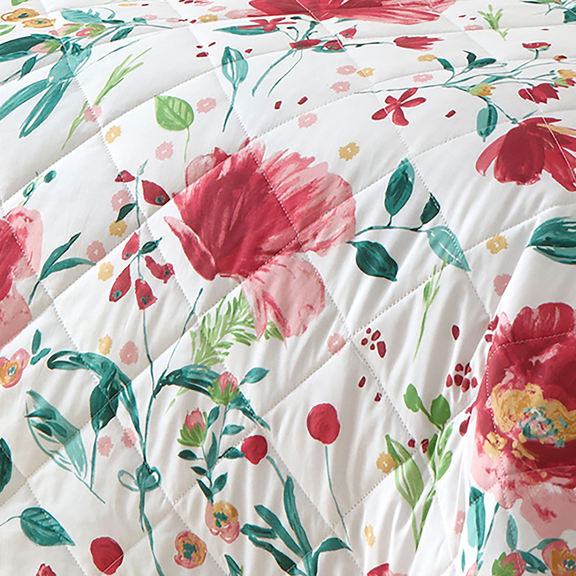 Abstract Poppy Bedspread in Red 200cm X 230cm - Bedspread - Dreams & Drapes