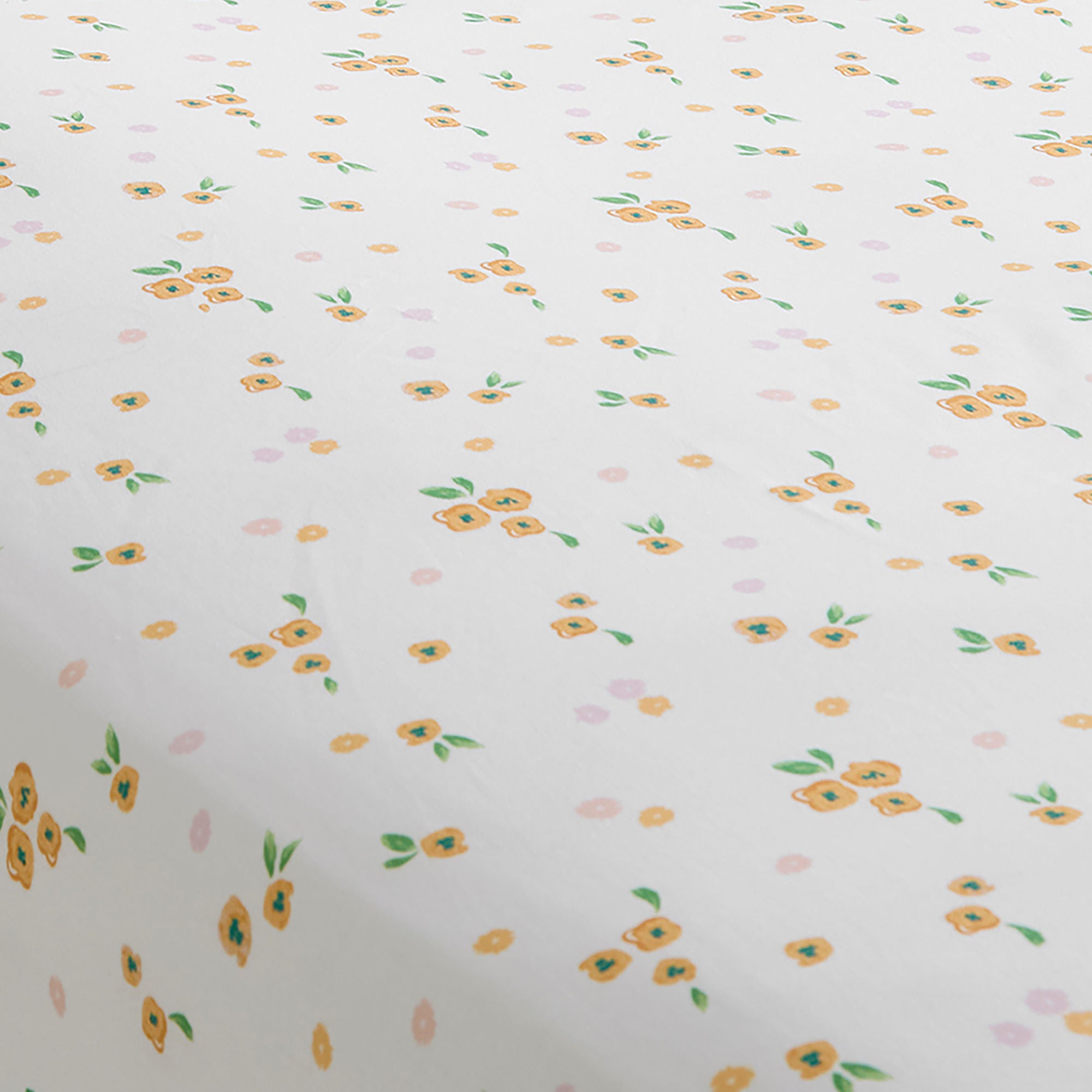 Abstract Poppy 28cm Fitted Bed Sheet in White - 28cm Fitted Bed Sheet - Dreams & Drapes