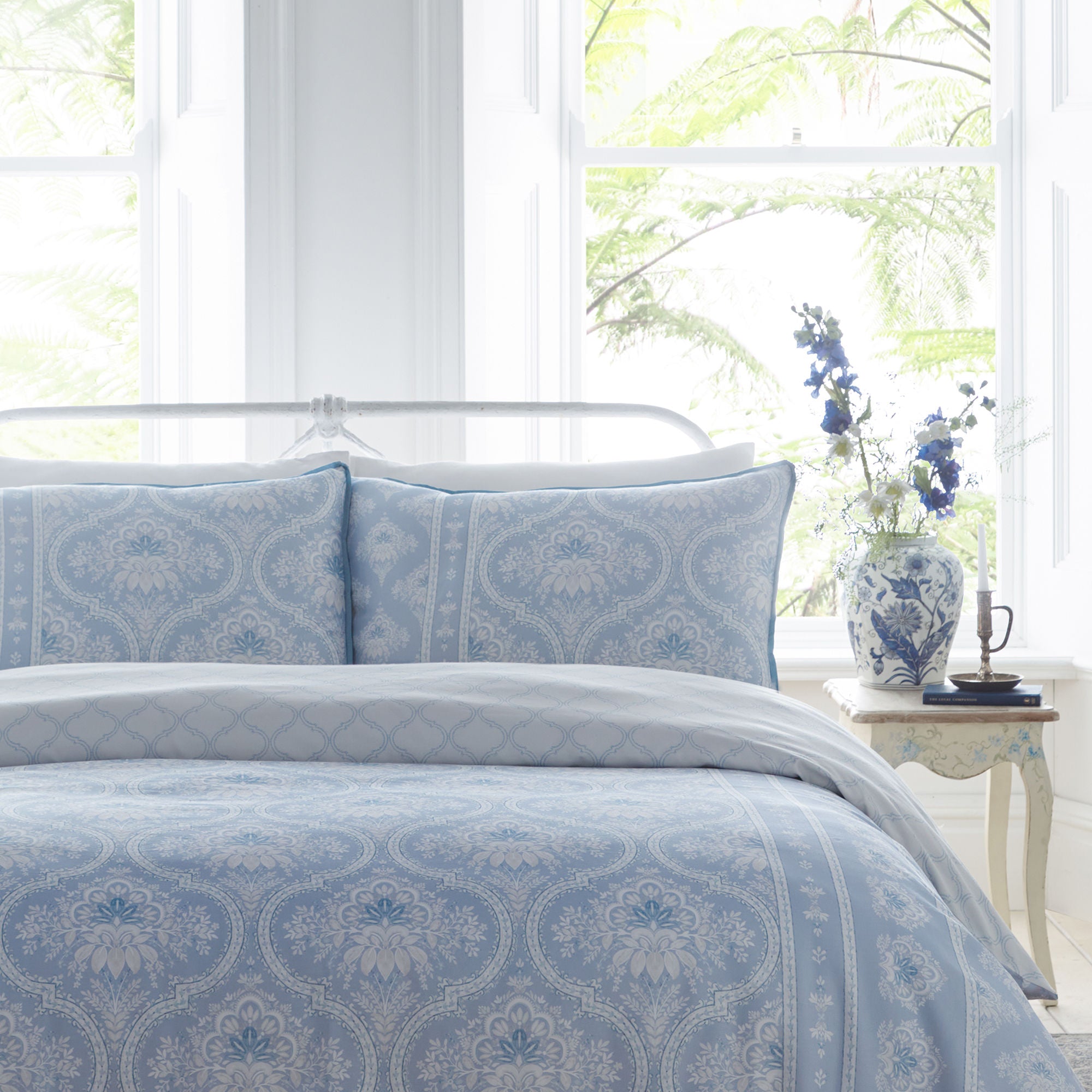 Alexia Duvet Cover Set by Appletree Heritage in Blue - Duvet Cover Set - Appletree Heritage
