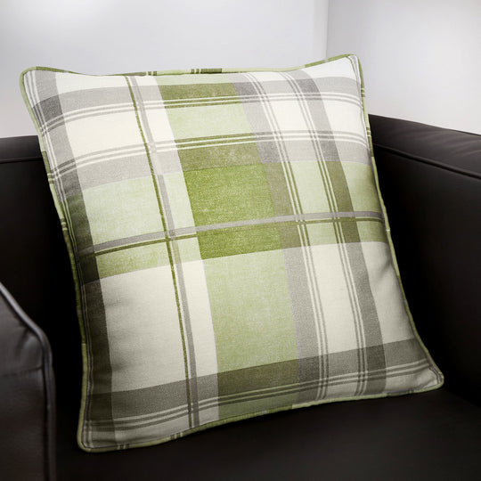 Balmoral Check Cushion in Green 43 x 43cm