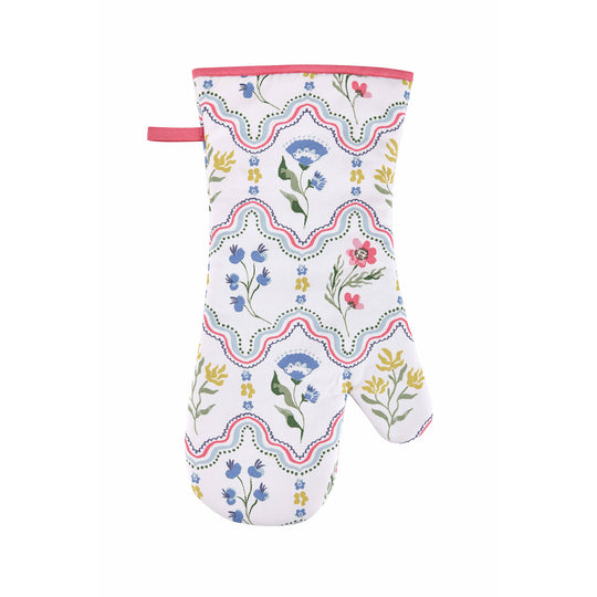 Boho Floral Gauntlet Oven Glove in Multicolour