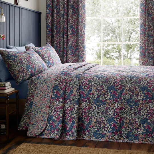 Bessie Bedspread in Navy 200 x 230cm
