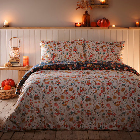 Gonks and Friends Christmas Duvet Cover Set in Natural