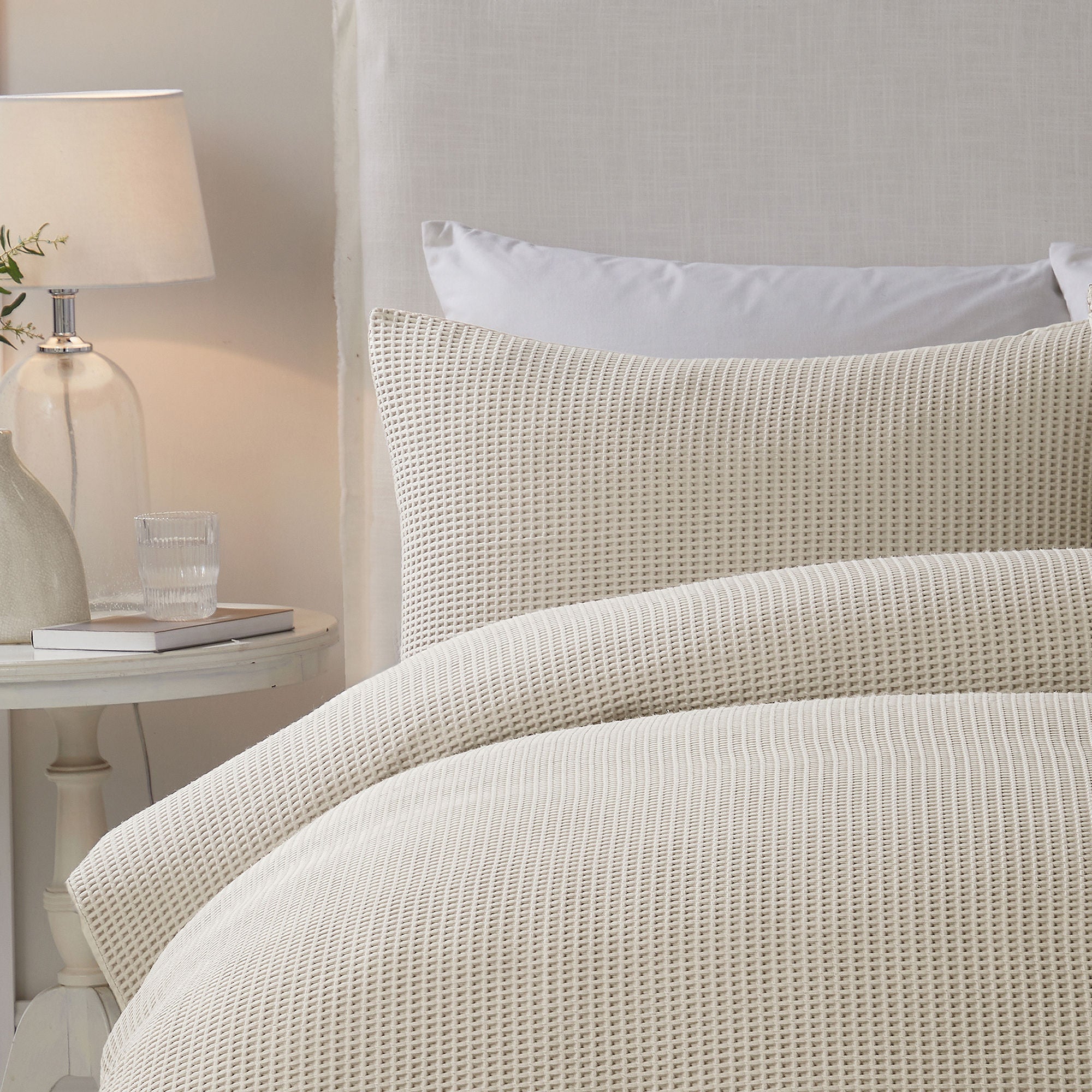 Lindly Duvet Cover Set by Serene in Natural - Duvet Cover Set - Serene