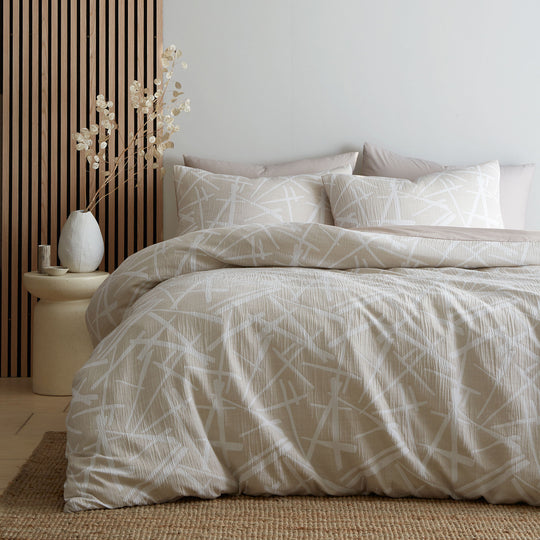 Otto Duvet Cover Set in Natural