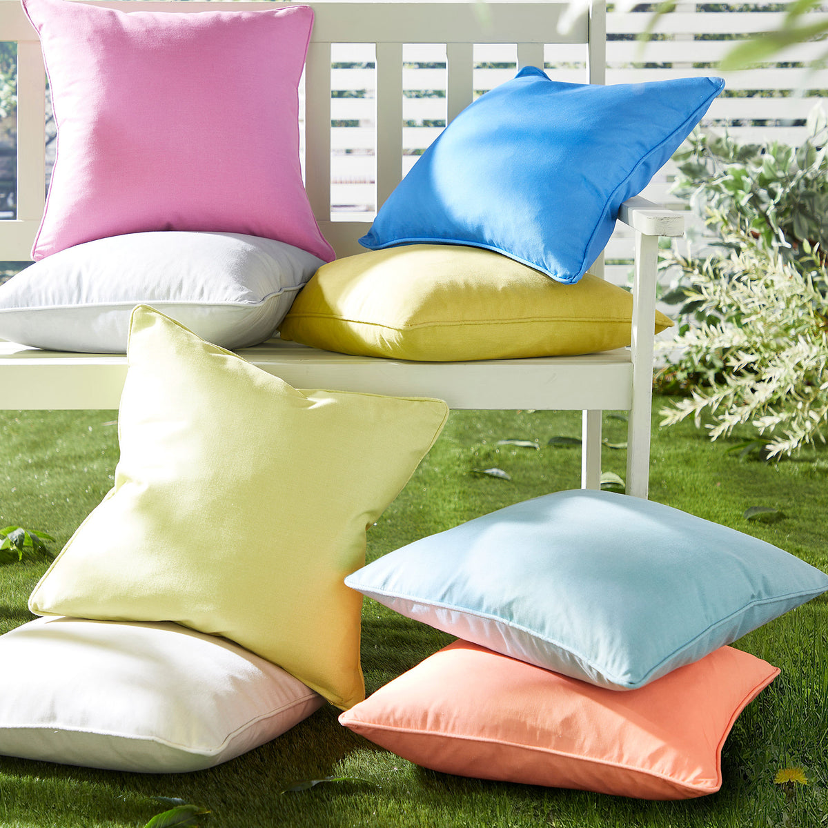 Plain Dye Outdoor Cushion by Fusion in Silver 43 x 43cm – Ulster Weavers