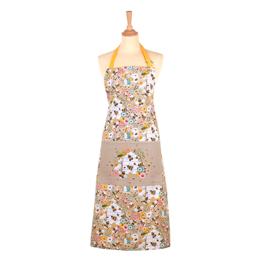 Bee Keeper Cotton Apron in Natural