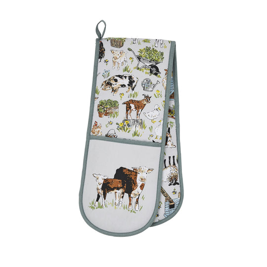 Portman Farm Double Oven Glove in Grey