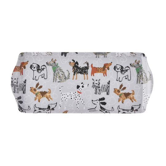 Dog Days Small Serving Tray in Grey