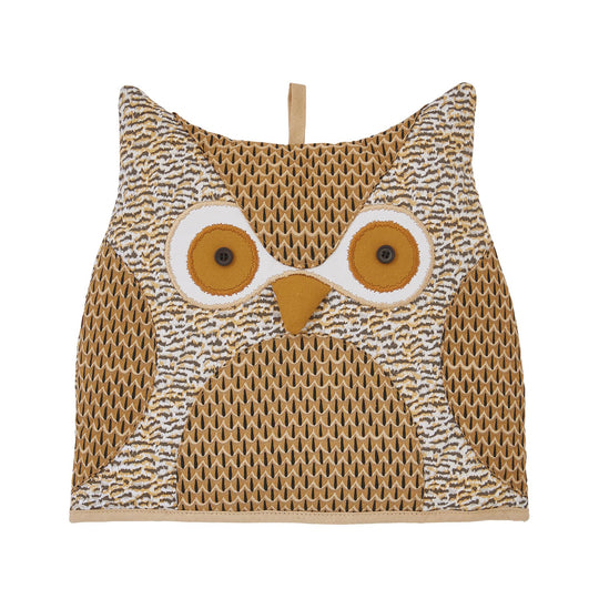 Tawny Owl Shaped Tea Cosy in Brown