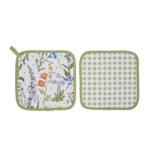 Cottage Garden Pot Mat in Multicolour