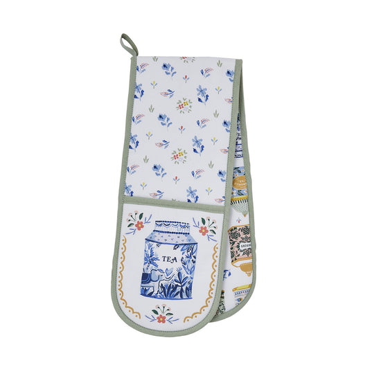 Tea Tins Double Oven Glove in Multicolour