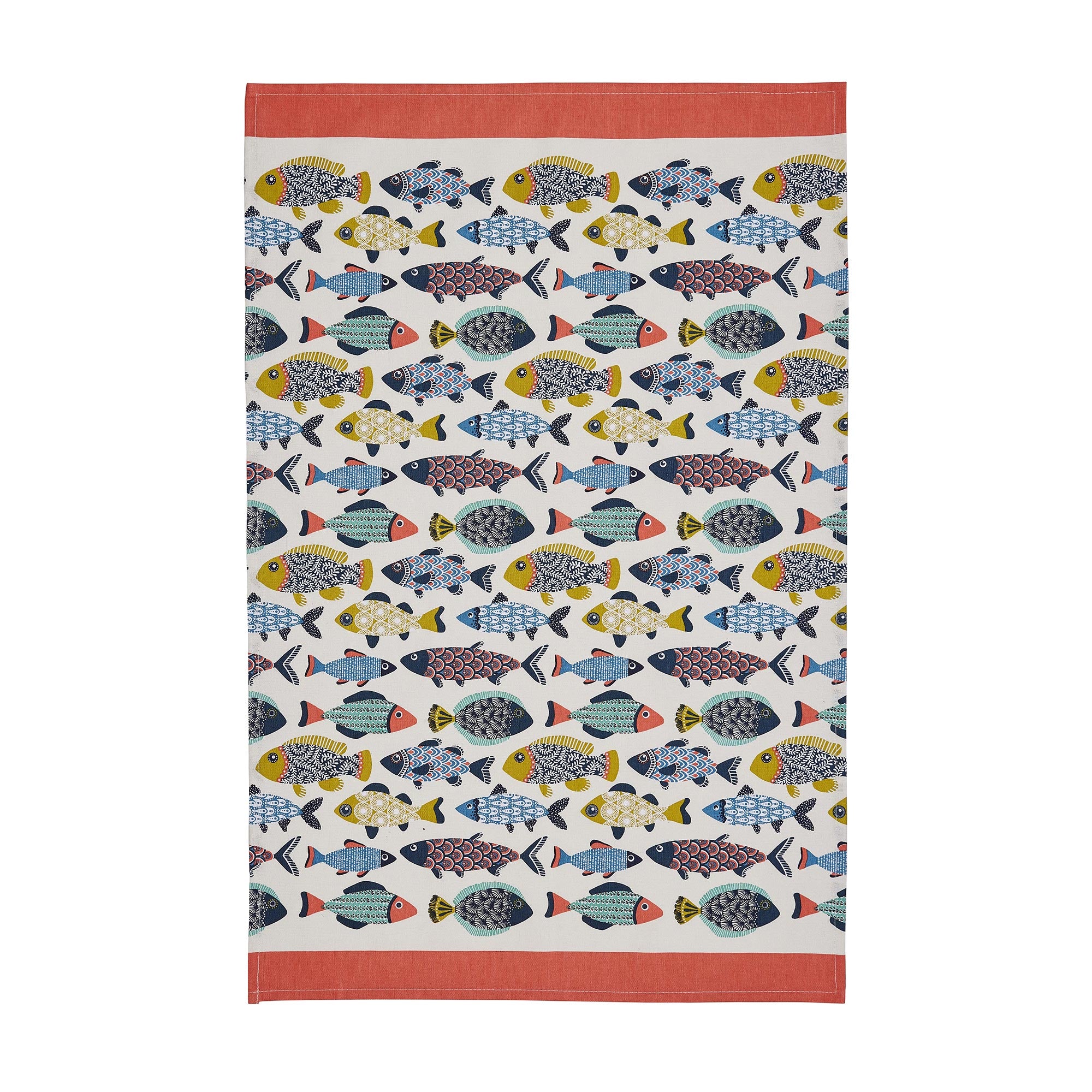 Aquarium Cotton Tea Towel in Blue - Tea Towel - Ulster Weavers