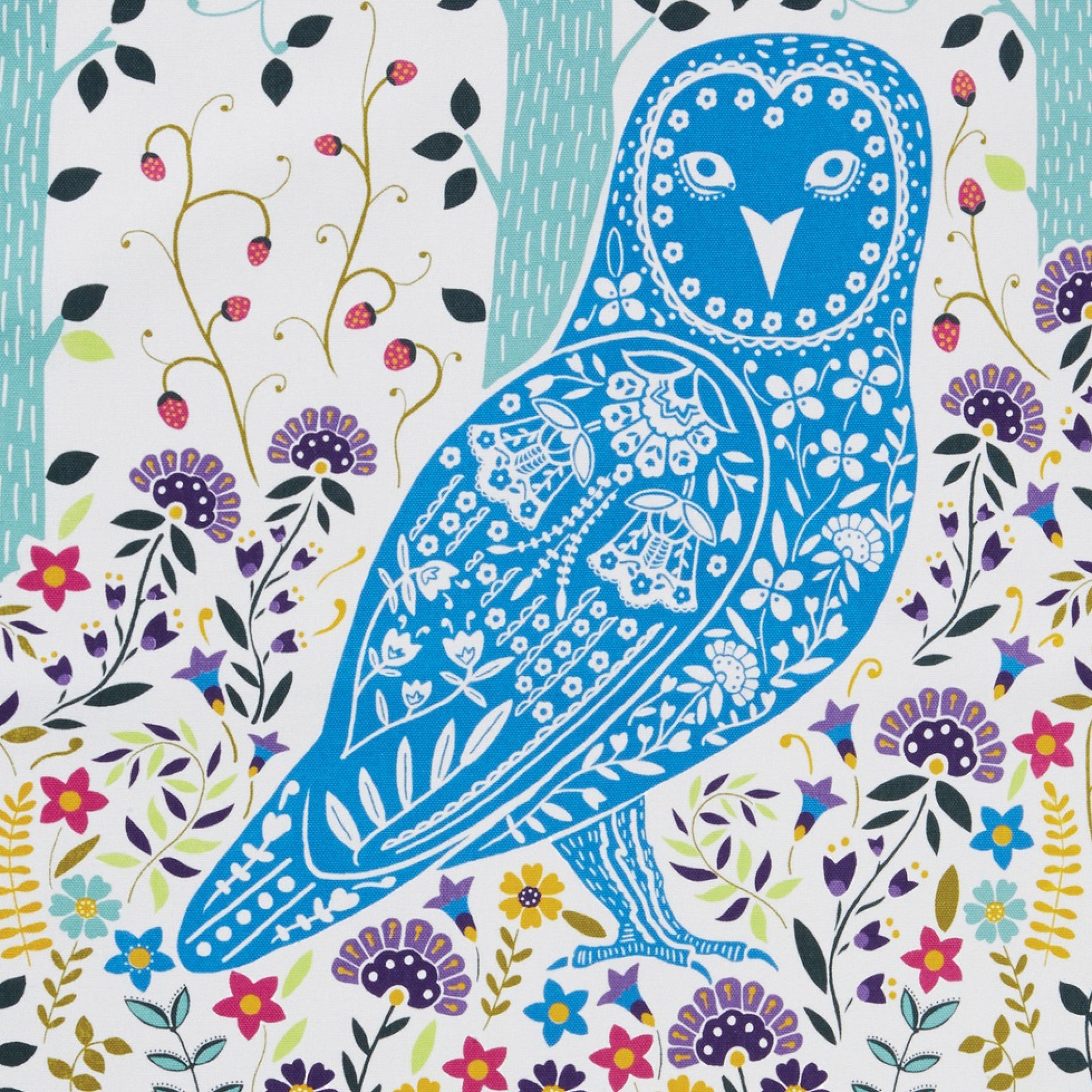 Ulster Weavers Cotton Tea Towel - Woodland Owl (100% Cotton, Blue) - Tea Towel - Ulster Weavers