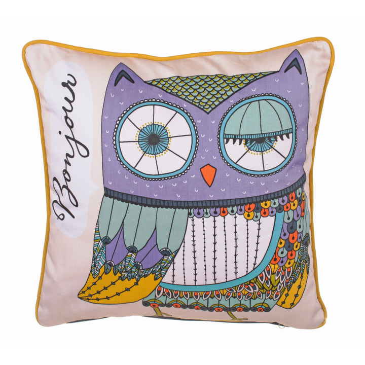 Ulster Weavers Bonjour Owl Cushion Cover - One Size in Multicolour
