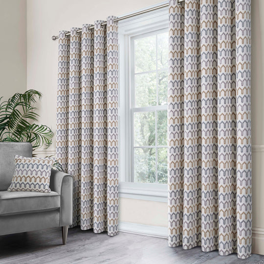 Arcadia Eyelet Curtains in Natural