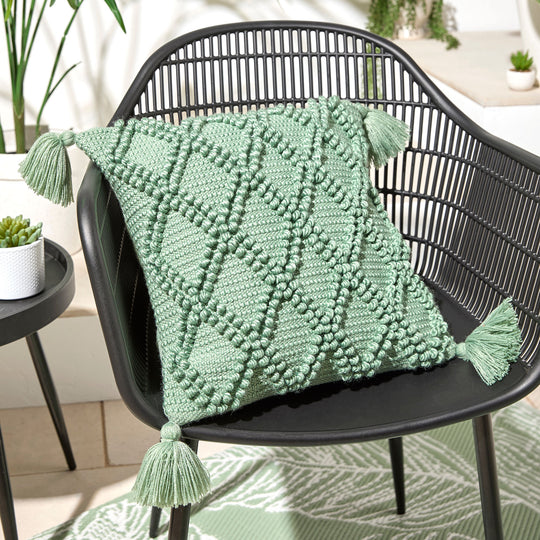 Alda Outdoor Cushion in Green 43 x 43cm