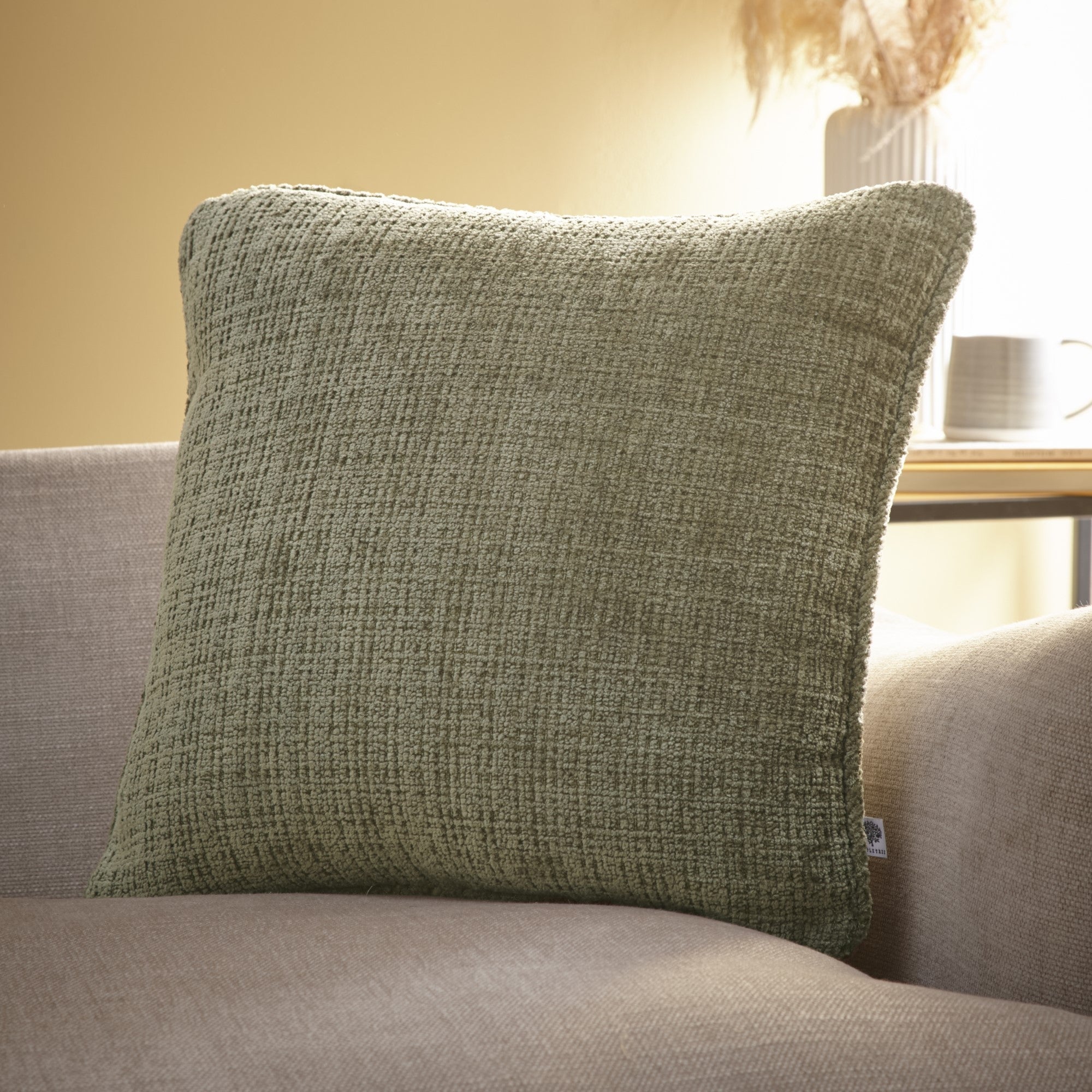 Alba Cushion by Appletree Loft in Green 43 x 43cm