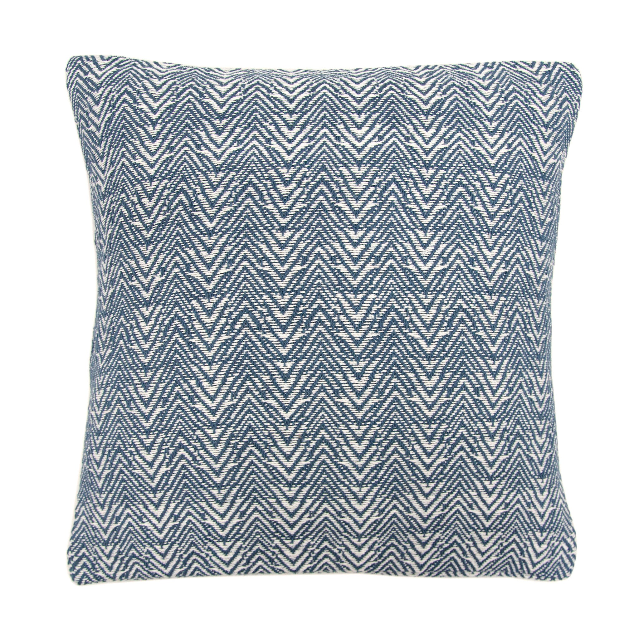 Herringbone Cushion by Appletree Loft in Ink Blue 43 x 43cm - Cushion - Appletree Loft