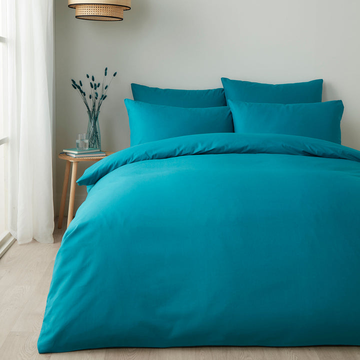 Appletree Pure Cotton Duvet Cover Set by Appletree Style in Teal - Duvet Cover Set - Appletree Style