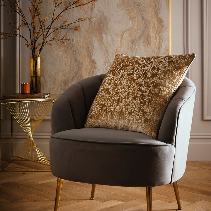 Atlas Cushion in Gold 55 x 55cm