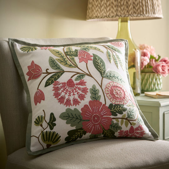 Aurelia Cushion in Green 43 x 43cm