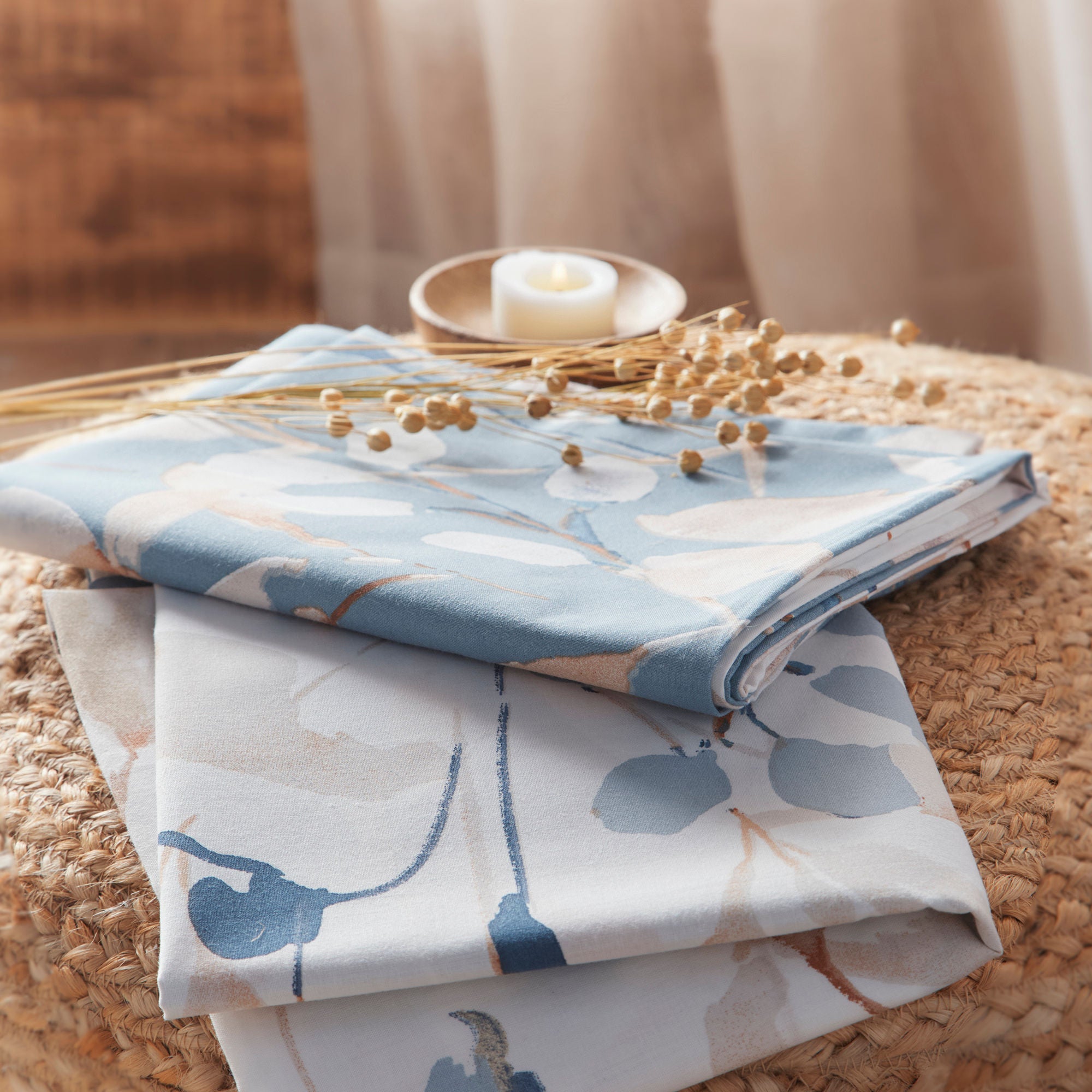 Anya Duvet Cover Set by Drift Home in Blue - Duvet Cover Set - Drift Home