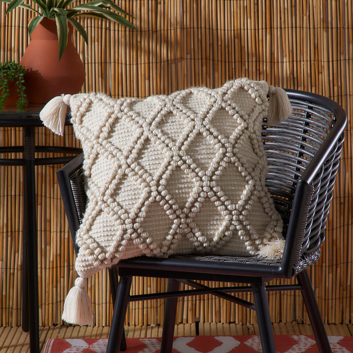 Alda Outdoor Cushion by Drift Home in Natural 43 x 43cm - Cushion - Drift Home