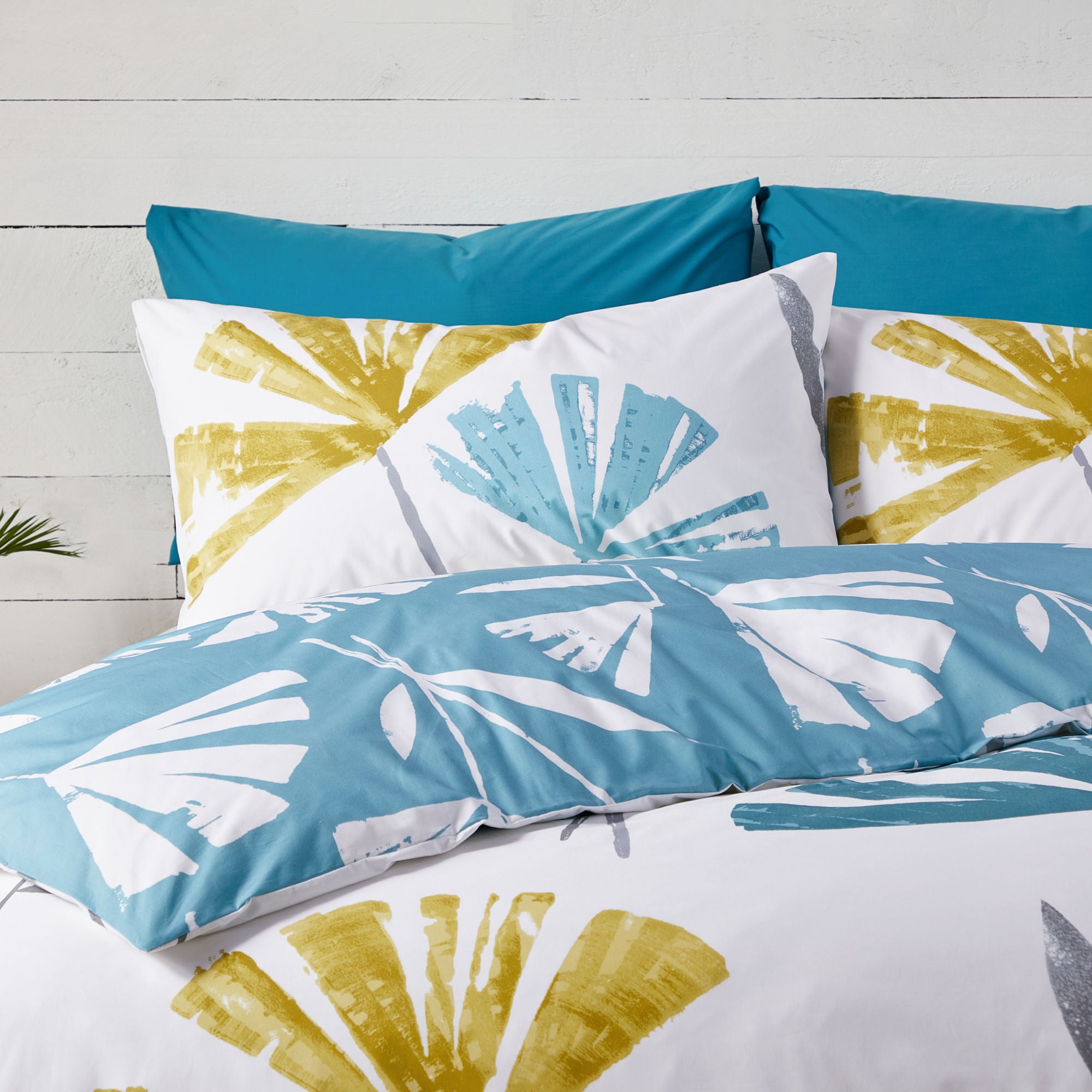 Alma Duvet Cover Set by Fusion in Teal - Duvet Cover Set - Fusion