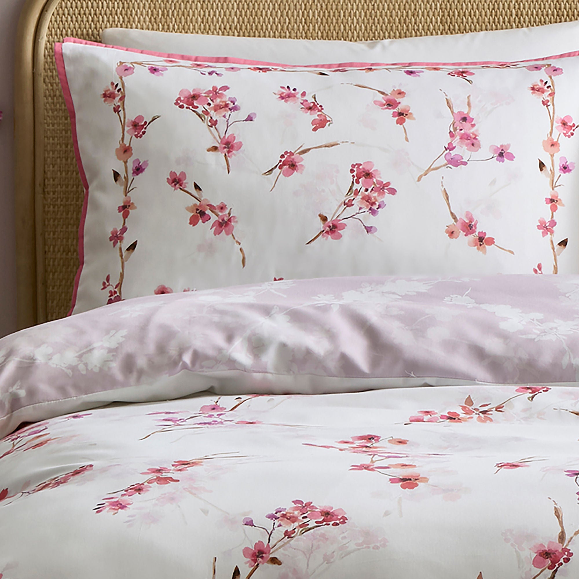 Blossom Flower Duvet Cover Set in Berry - Duvet Cover Set - Appletree Heritage