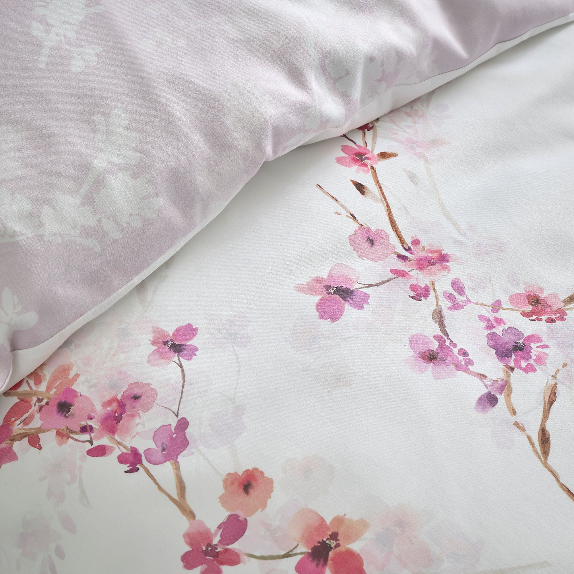 Blossom Flower Duvet Cover Set in Berry - Duvet Cover Set - Appletree Heritage