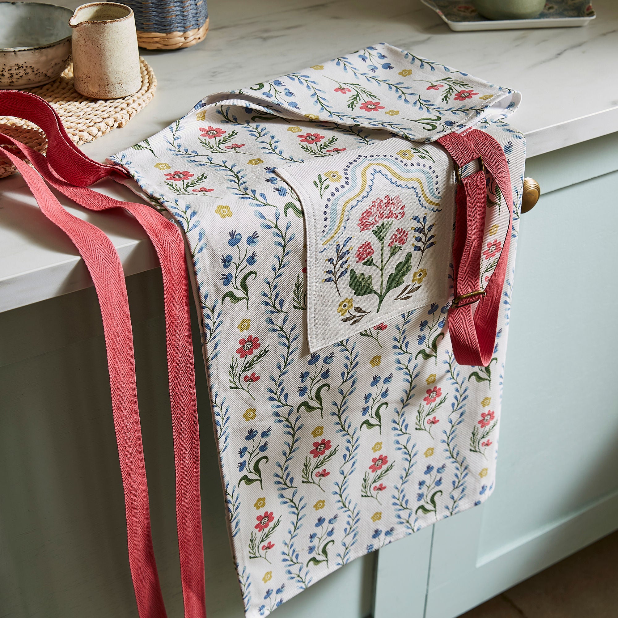 Ulster Weavers Boho Floral Apron - Cotton One Size in Multi - Apron - Ulster Weavers