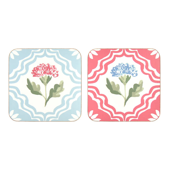 Boho Floral Coasters 4 Pack in Multicolour