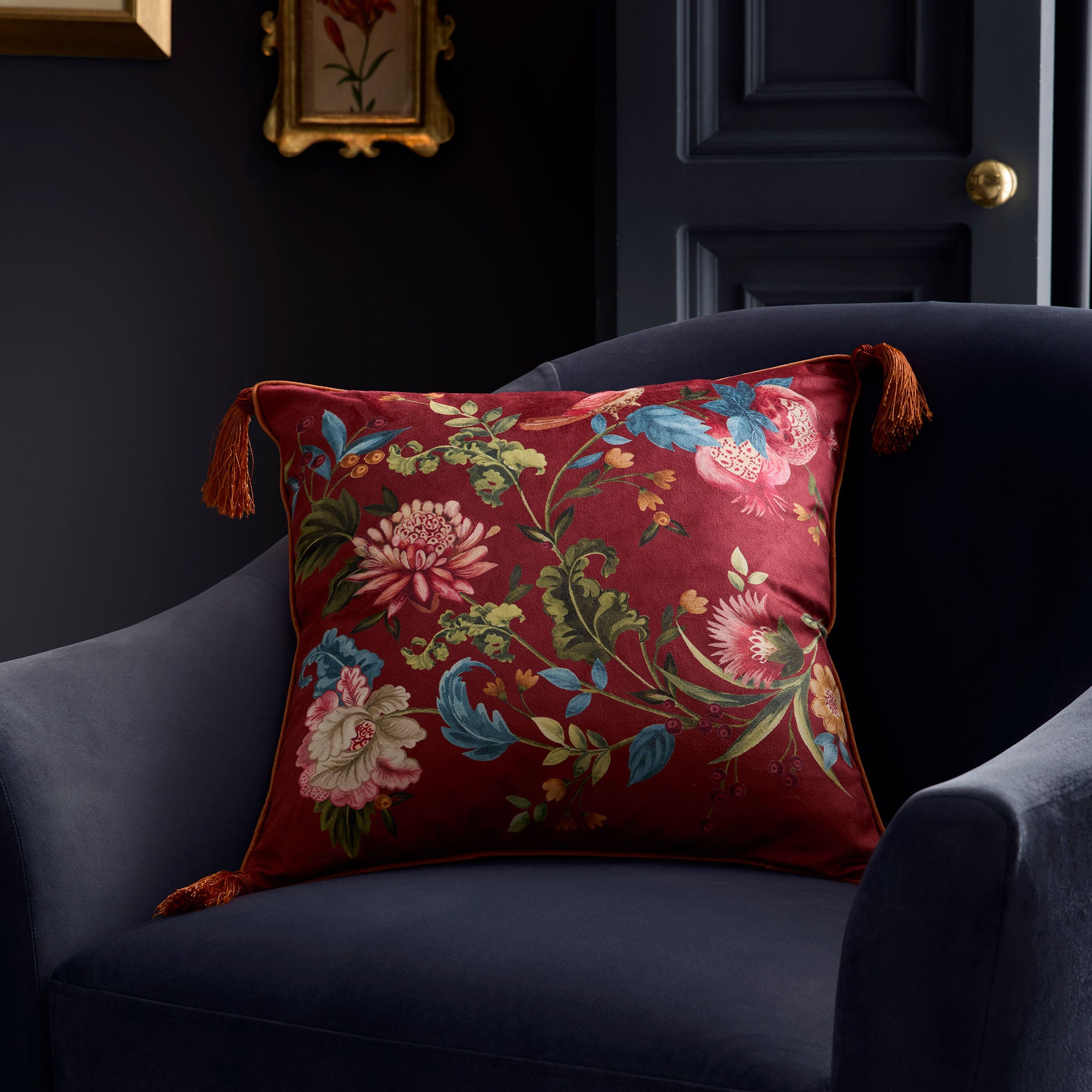 Bejewelled Cushion in Spice 43 x 43cm - Cushion - Dreams & Drapes