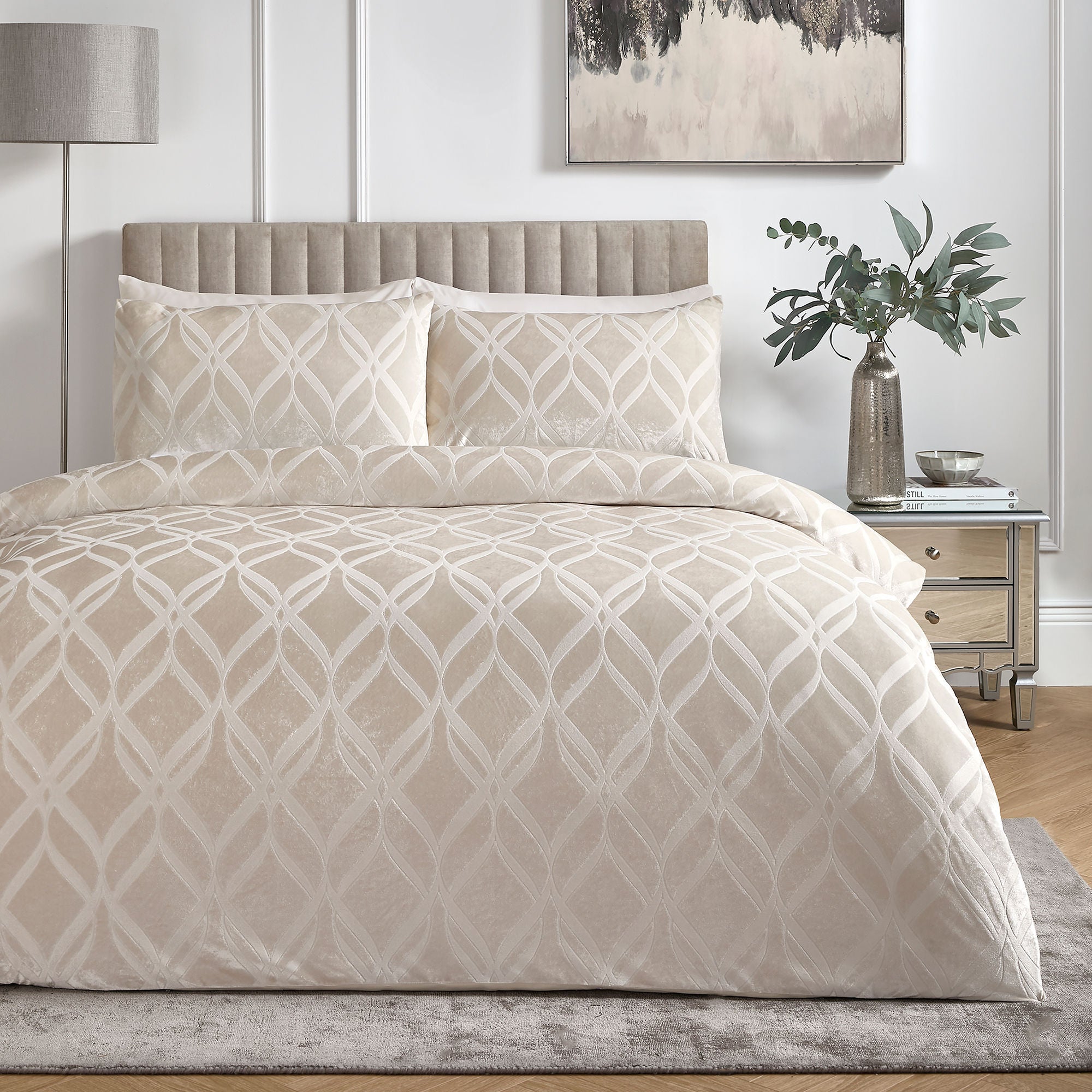 Belfort Duvet Cover Set in Champagne - Duvet Cover Set - Soiree