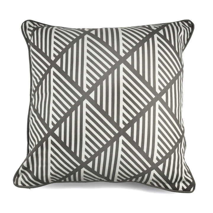 Brooklyn Cushion by Fusion in Grey 43 x 43cm - Cushion - Fusion