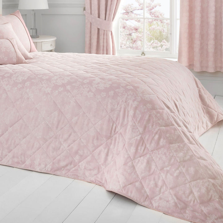 Blossom Bedspread by Dreams & Drapes Woven in Blush 240x220cm - Bedspread - Dreams & Drapes Woven