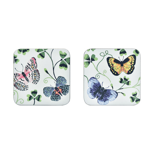 Butterfly Grove Coasters 4 Pack in Blue