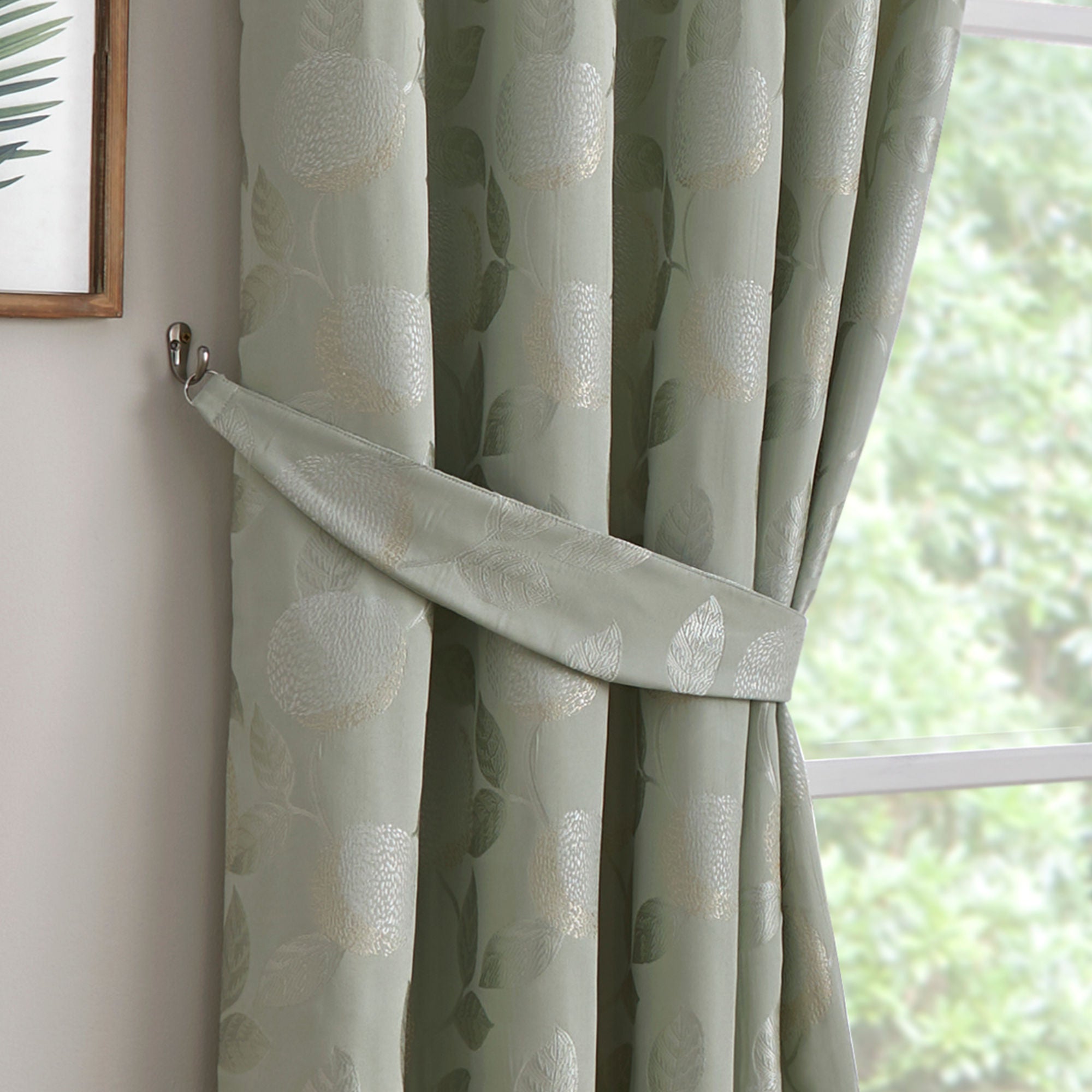 Bramford Pair Of Curtain Tiebacks by Curtina in Green 26