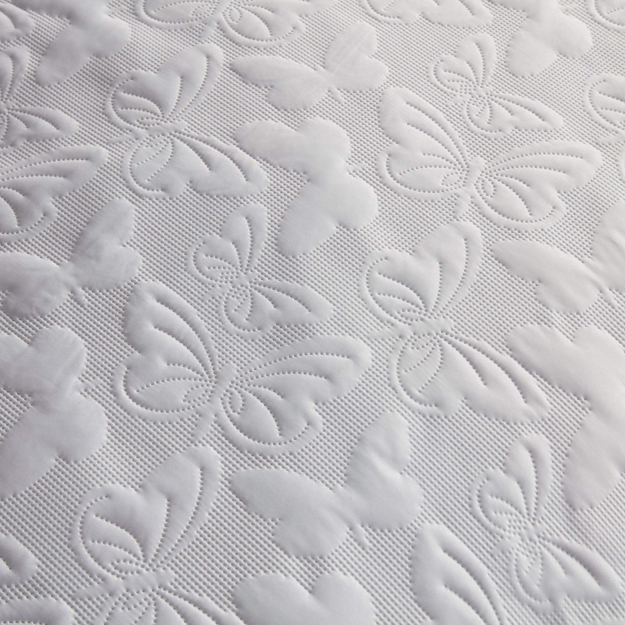 Butterfly Garden Bedspread by Serene in White 200cm X 230cm - Bedspread - Serene