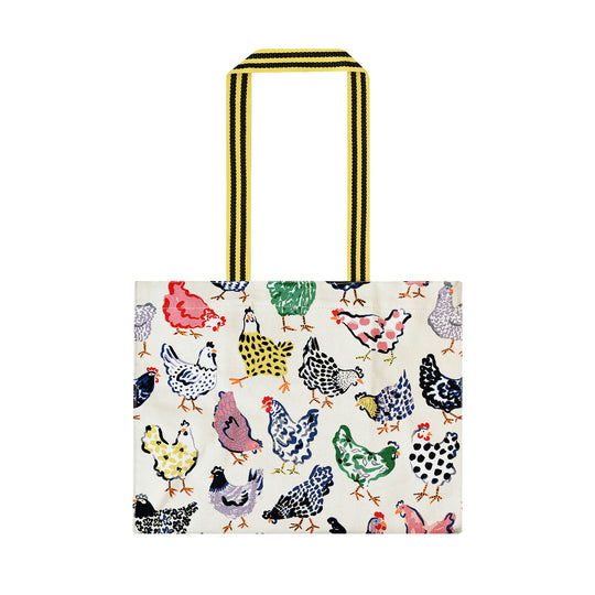 Chick Chicken Canvas Shoulder Bag in Yellow