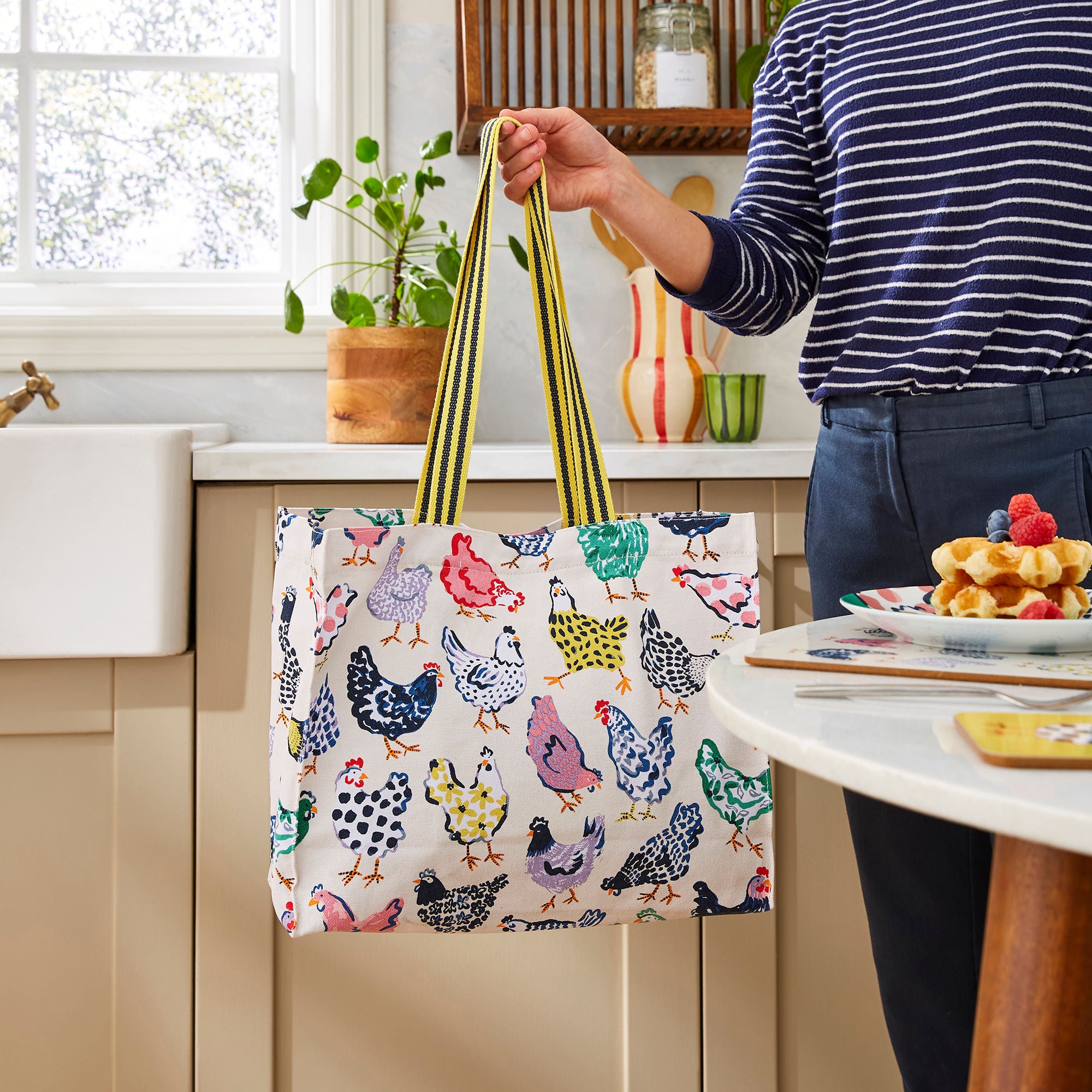 Chick Chicken Canvas Shoulder Bag in Yellow - Bag - Ulster Weavers