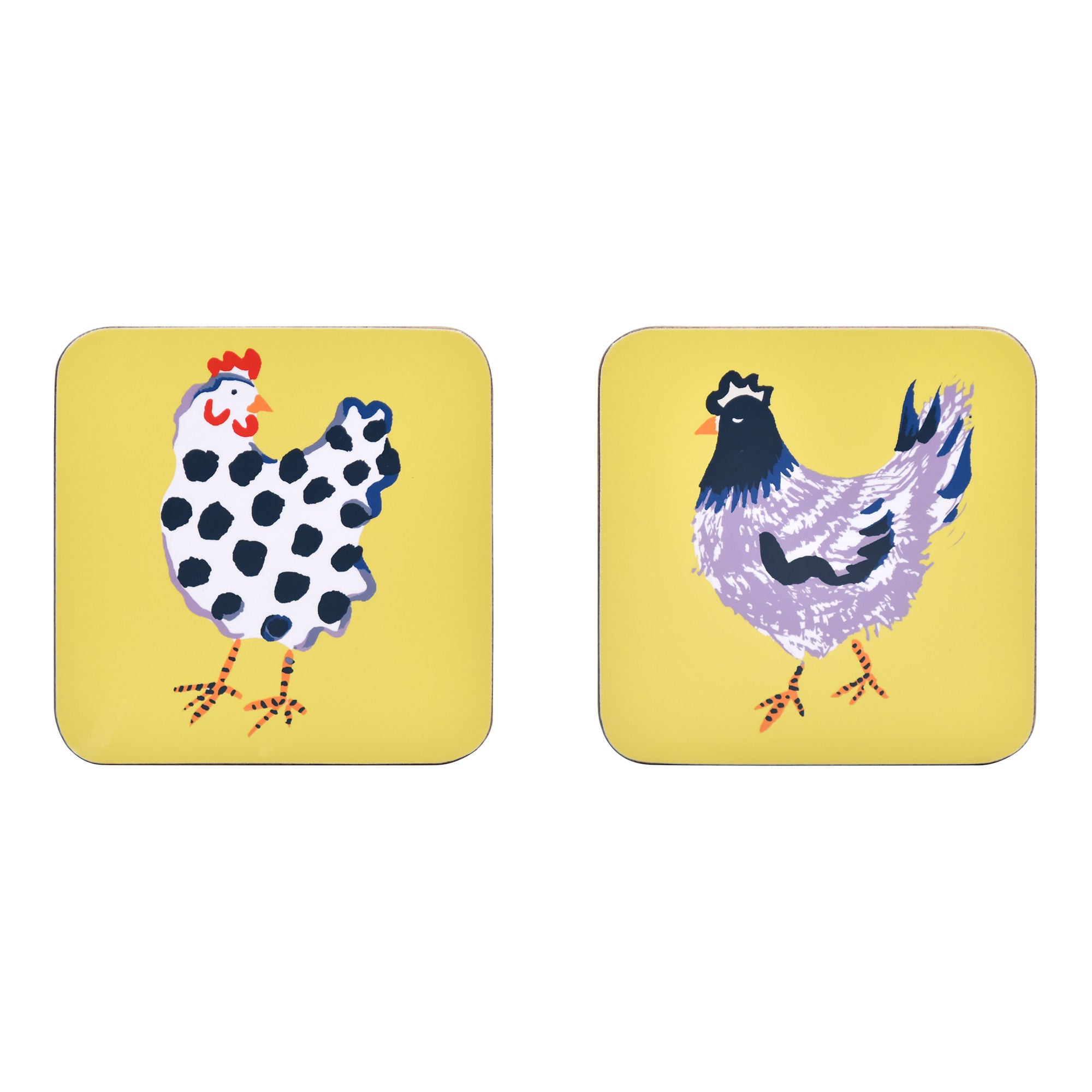 Chick Chicken Coasters 4 Pack in Yellow - Coaster - Ulster Weavers
