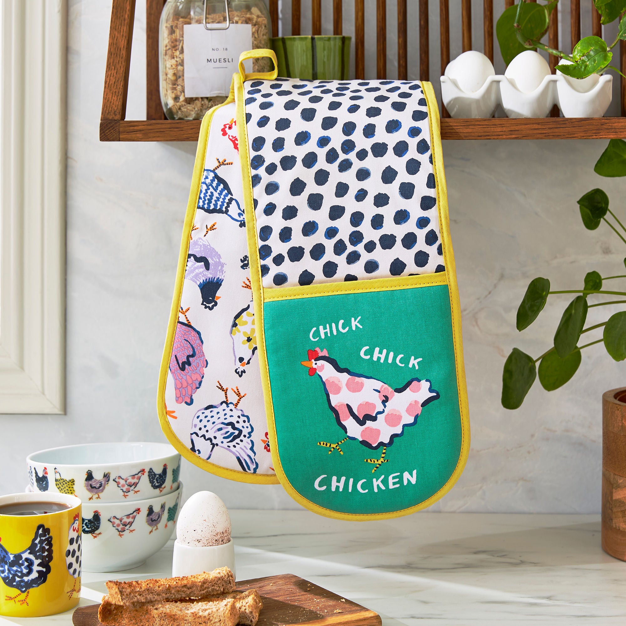 Chick Chicken Double Oven Glove in Yellow - Double Oven Glove - Ulster Weavers