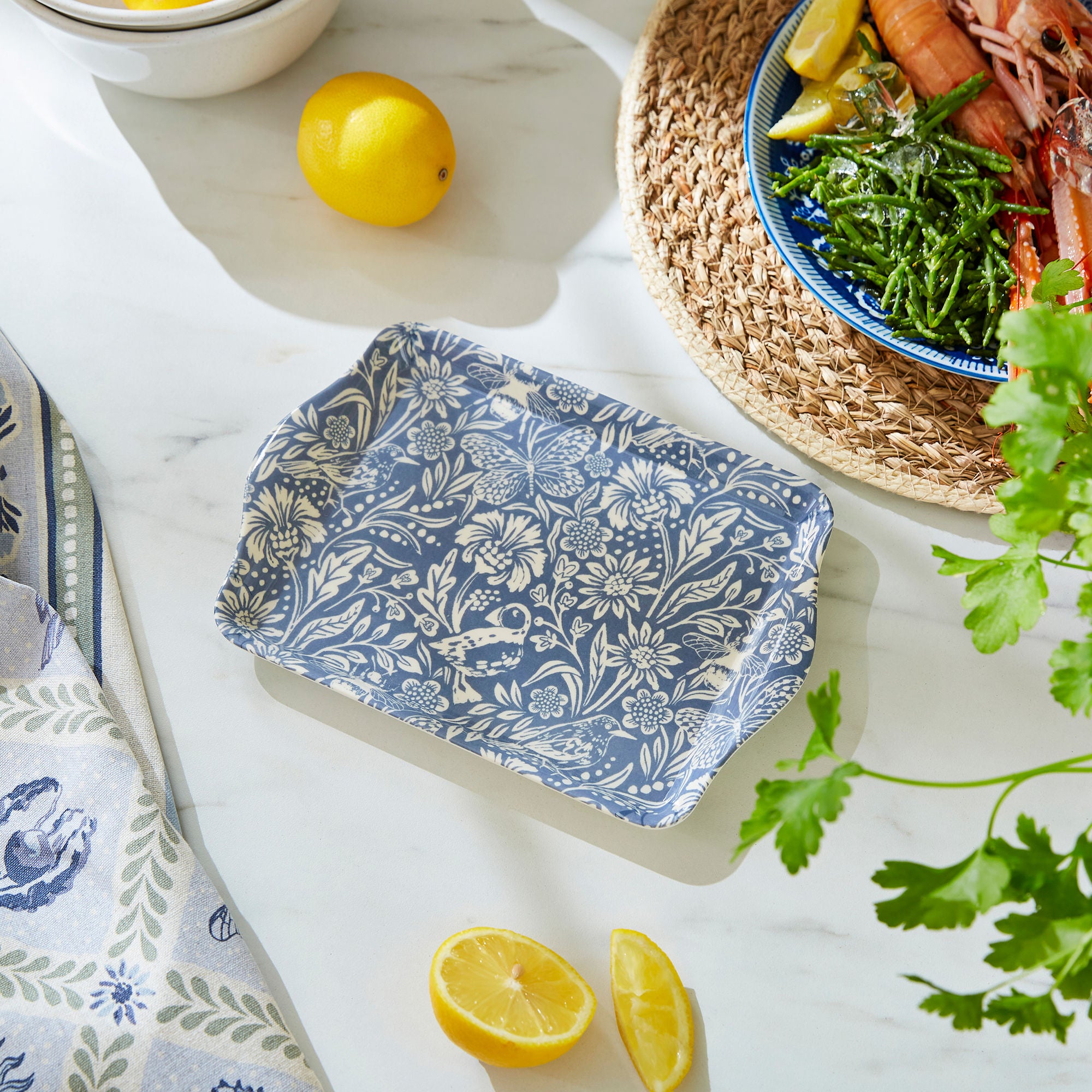Coastal Treasures Scatter Tray in Blue - Tray - Ulster Weavers