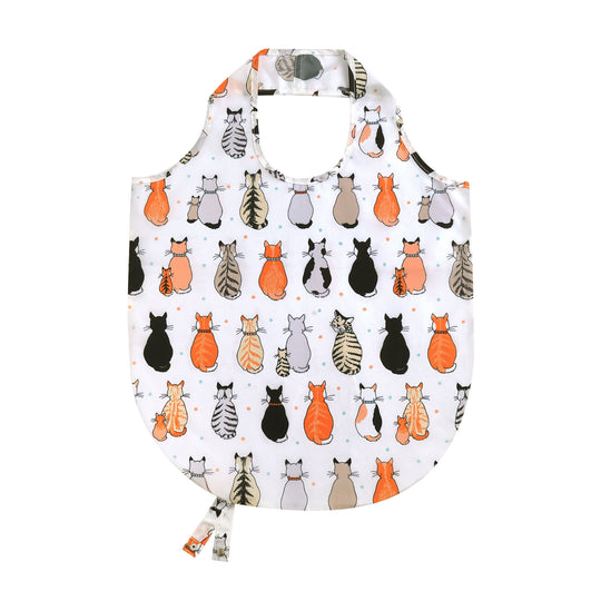 Cats In Waiting 2026 Foldable Tote Bag Medium in Orange