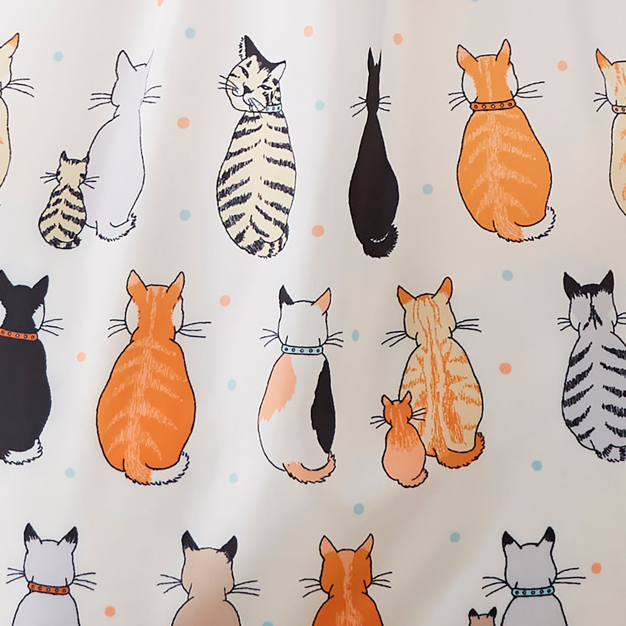 Cats In Waiting 2026 Foldable Tote Bag Medium in Orange - Bag - Ulster Weavers