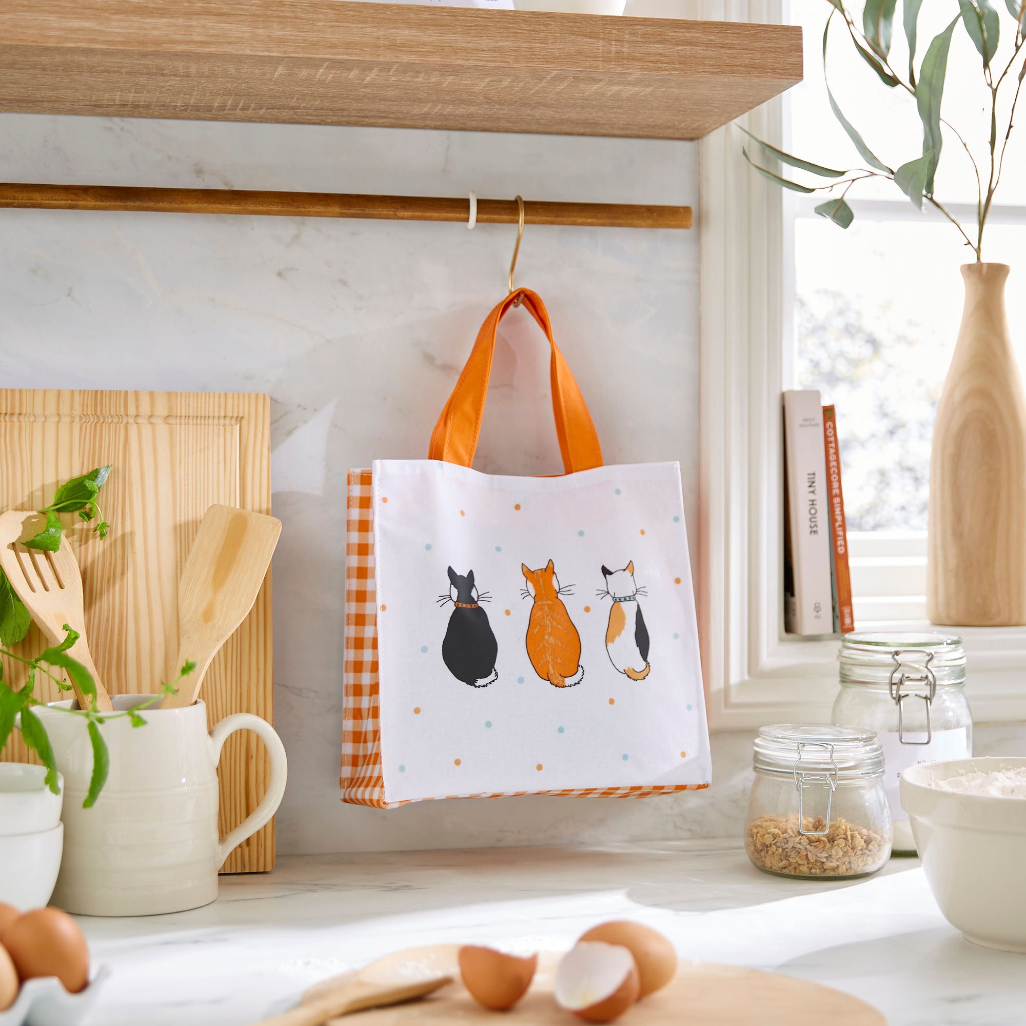 Cats In Waiting 2026 PVC Bag Small in Orange - Bag - Ulster Weavers