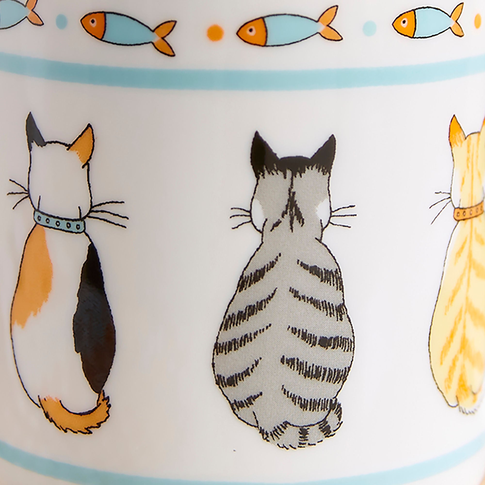 Cats In Waiting 2026 Bone China Mug in Orange - Mug - Ulster Weavers