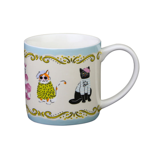 Cool Cats Bone China Mug in Multicolour